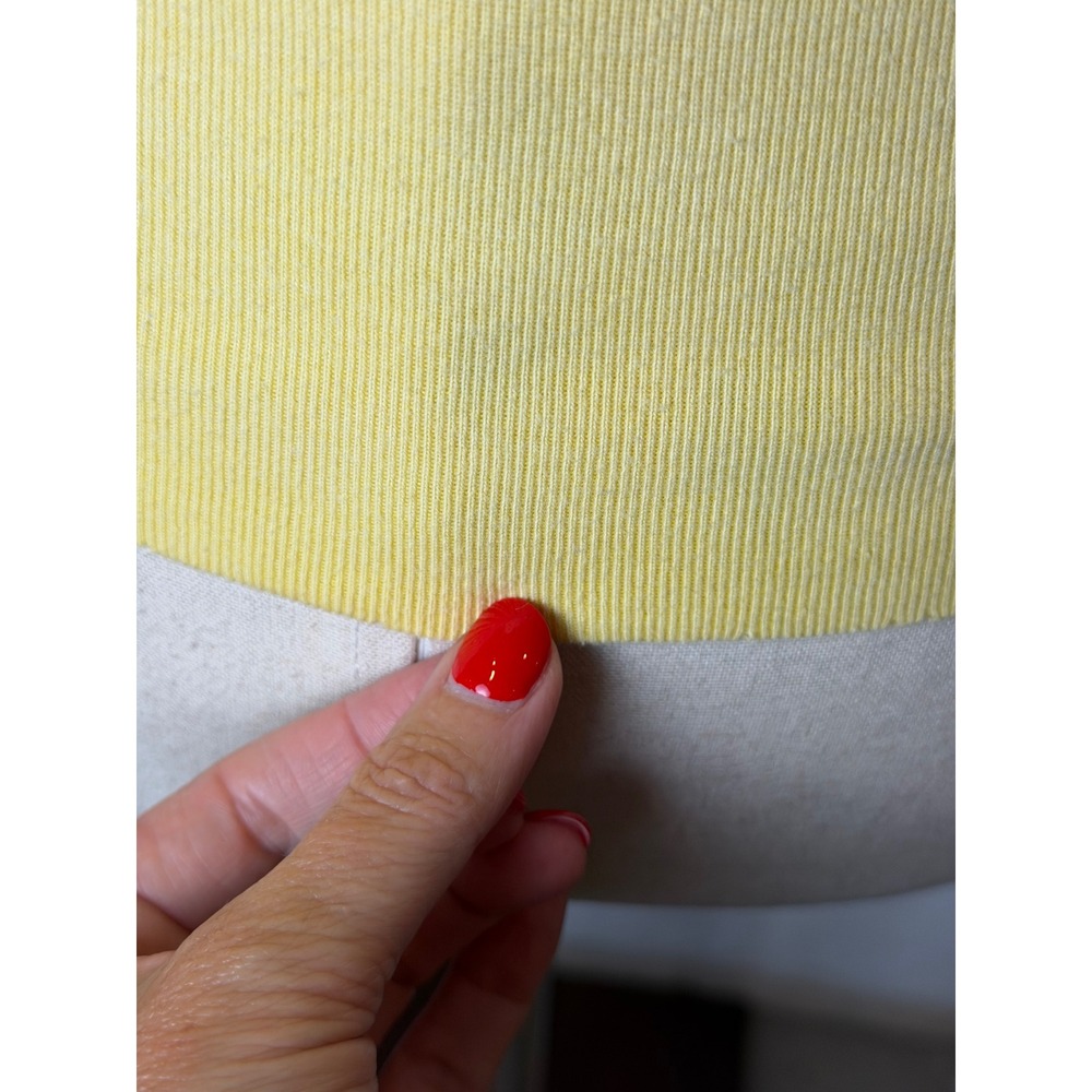 n:PHILANTHROPY Reeves Sweatshirt Women Small Yellow Crop Distressed Streetwear - Picture 12 of 15